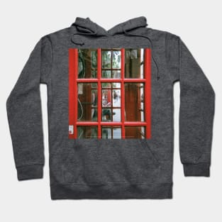 London England phone boxes A frame within a frame Hoodie